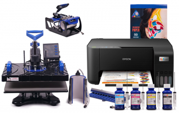 Многофункциональный термопресс INKSYSTEM SP Combo 4 29*38 см 4 в 1 и МФУ Epson L3210 с набором для сублимационной печати