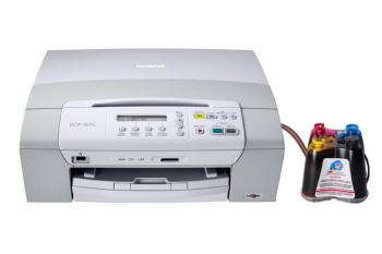 МФУ Brother DCP-165C с СНПЧ и чернилами