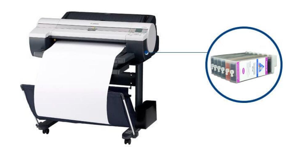 изображение Плоттер Canon imagePROGRAF LP24 с ПЗК и чернилами - изображение 1
