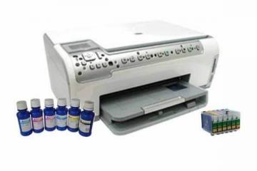 фото МФУ HP Photosmart C6283 с ПЗК и чернилами