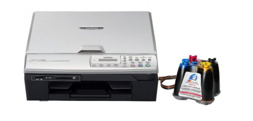 изображение МФУ Brother DCP 110C с СНПЧ и чернилами - изображение 1