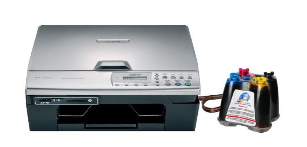 изображение МФУ Brother DCP 115C с СНПЧ и чернилами - изображение 1