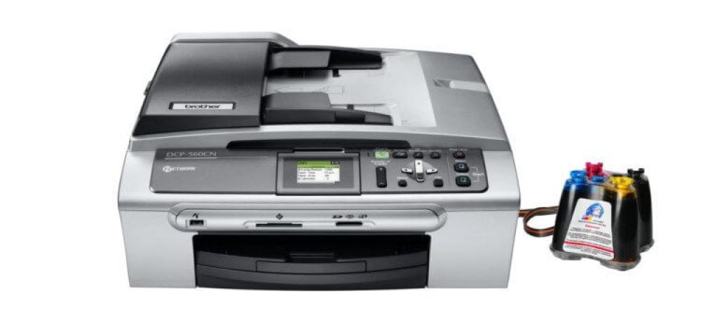 изображение МФУ Brother DCP 560C с СНПЧ и чернилами - изображение 1