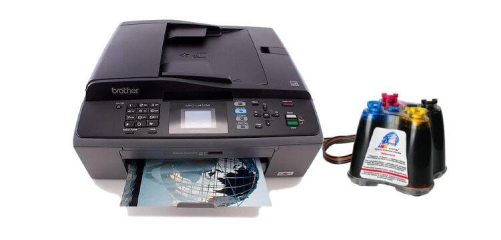 изображение МФУ Brother MFC J410W с СНПЧ и чернилами - изображение 1