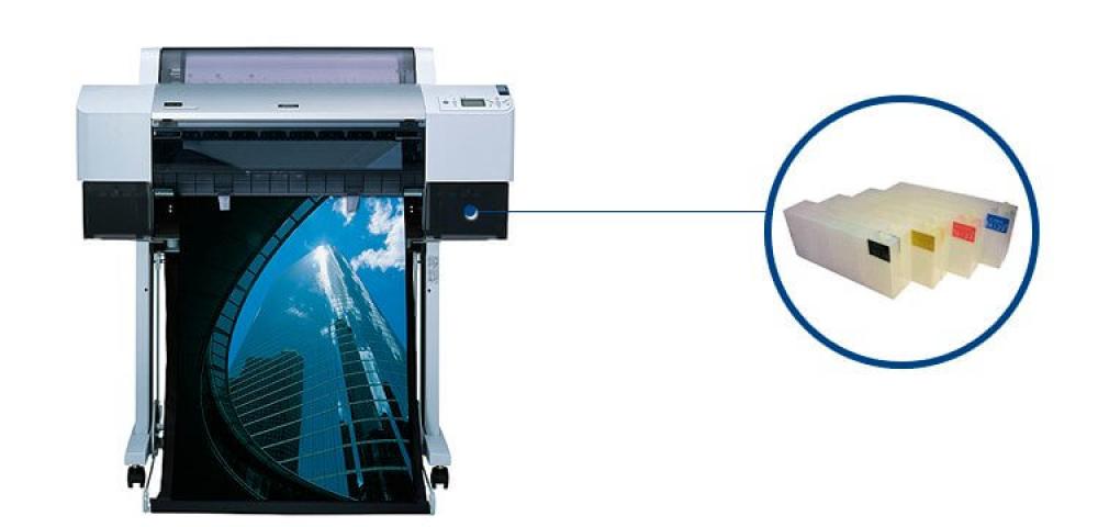 изображение Плоттер Epson Stylus Pro 7400 с ПЗК и чернилами - изображение 1