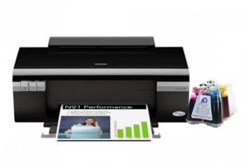 Принтер Epson Stylus C110 с СНПЧ и чернилами