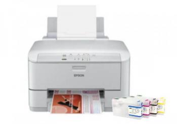 Цветной принтер Epson WorkForce Pro WP-4095DN с ПЗК и чернилами