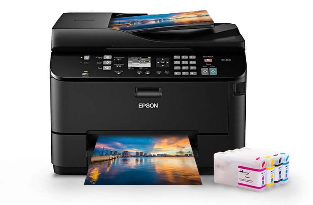 изображение МФУ Epson WorkForce Pro WP-4530 с ПЗК и чернилами - изображение 1