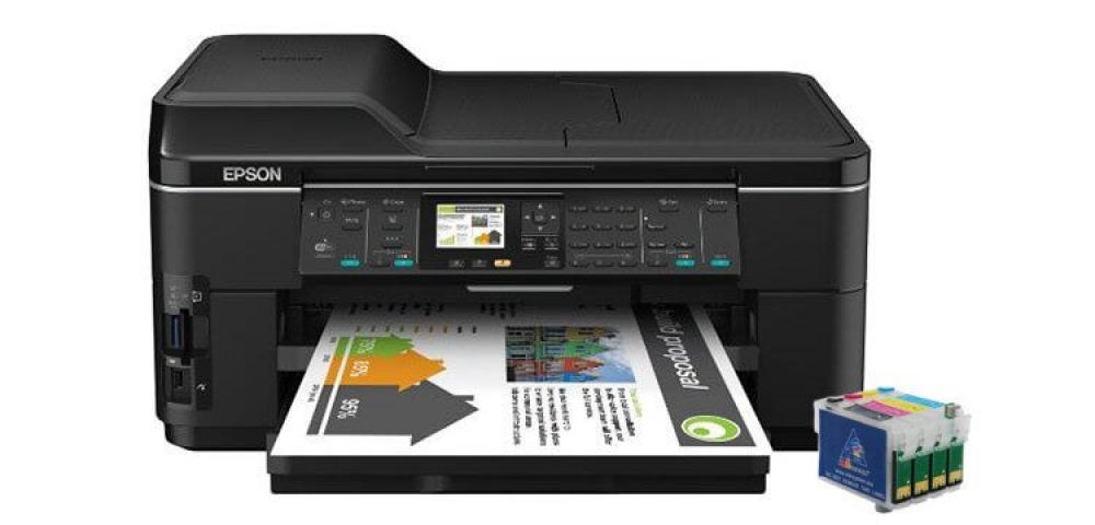 изображение МФУ Epson WorkForce WF-7515 с ПЗК и чернилами - изображение 1