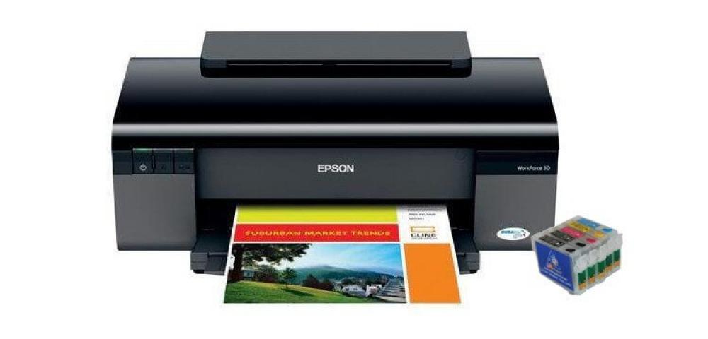 изображение Цветной принтер Epson Workforce 30 с ПЗК и чернилами - изображение 1