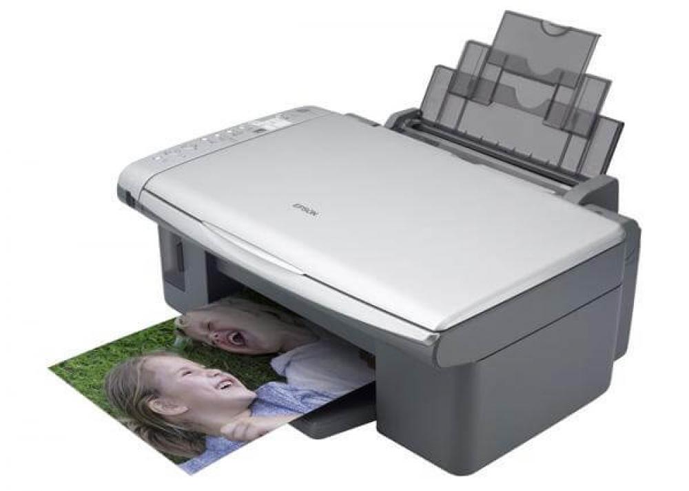 изображение МФУ Epson Stylus CX4700 с ПЗК и чернилами