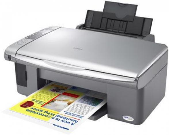 изображение МФУ Epson Stylus CX4900 с ПЗК и чернилами