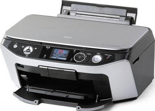 изображение МФУ Epson Stylus Photo RX590 с ПЗК и чернилами