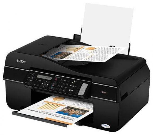 изображение МФУ Epson Stylus Office TX510FN с ПЗК и чернилами