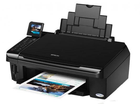 изображение МФУ Epson Stylus TX550W с ПЗК и чернилами