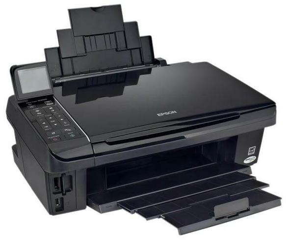изображение МФУ Epson Stylus Office SX515W с ПЗК и чернилами