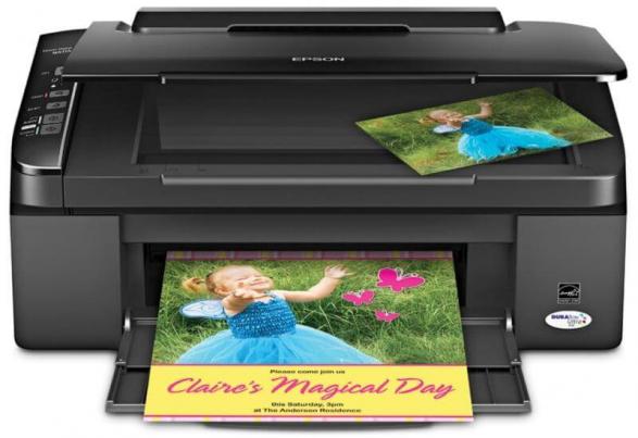изображение МФУ Epson Stylus NX115 с ПЗК и чернилами