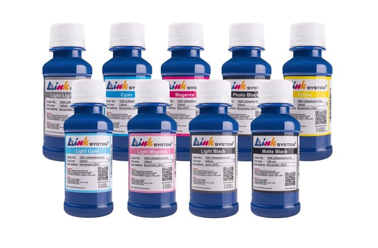 изображение Комплект ультрахромных чернил INKSYSTEM для Epson R2400 9 цветов (100 ml)