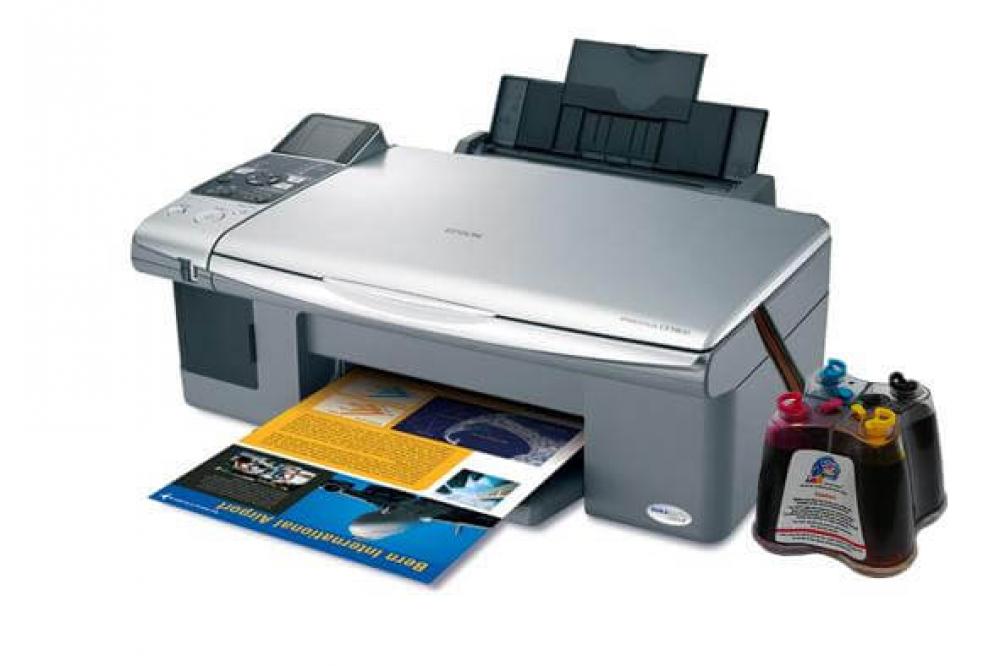изображение МФУ Epson Stylus CX5900 с СНПЧ и чернилами - изображение 1