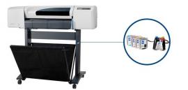 Плоттер HP DesignJet 510 с СНПЧ и чернилами