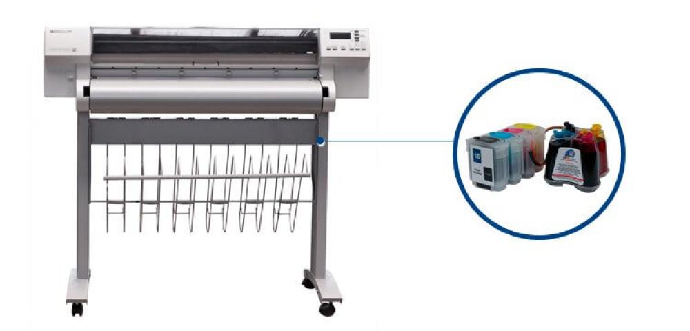 изображение Плоттер HP DesignJet 750 с СНПЧ и чернилами - изображение 1