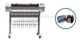 Плоттер HP DesignJet 750 с СНПЧ и чернилами