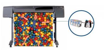 Плоттер HP DesignJet 800 с СНПЧ и чернилами