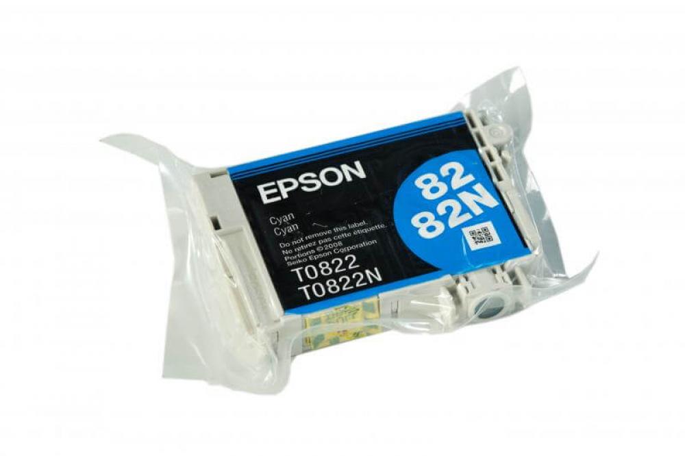 изображение Картридж Epson T0822 Cyan (голубой) код C13T08224A10 изображение Картридж Epson T0822 Cyan (голубой) код C13T08224A10