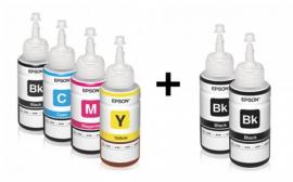 Оригинальные чернила для Epson L550, 3 цветных + 3 черных  (70 ml)