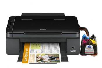 МФУ Epson Stylus NX115 с СНПЧ и чернилами МФУ Epson Stylus NX115 с СНПЧ и чернилами