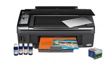 МФУ Epson Stylus TX219 с ПЗК и чернилами МФУ Epson Stylus TX219 с ПЗК и чернилами
