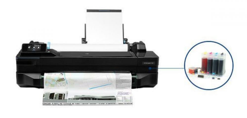 изображение Плоттер HP Designjet T120 с СНПЧ и чернилами - изображение 1