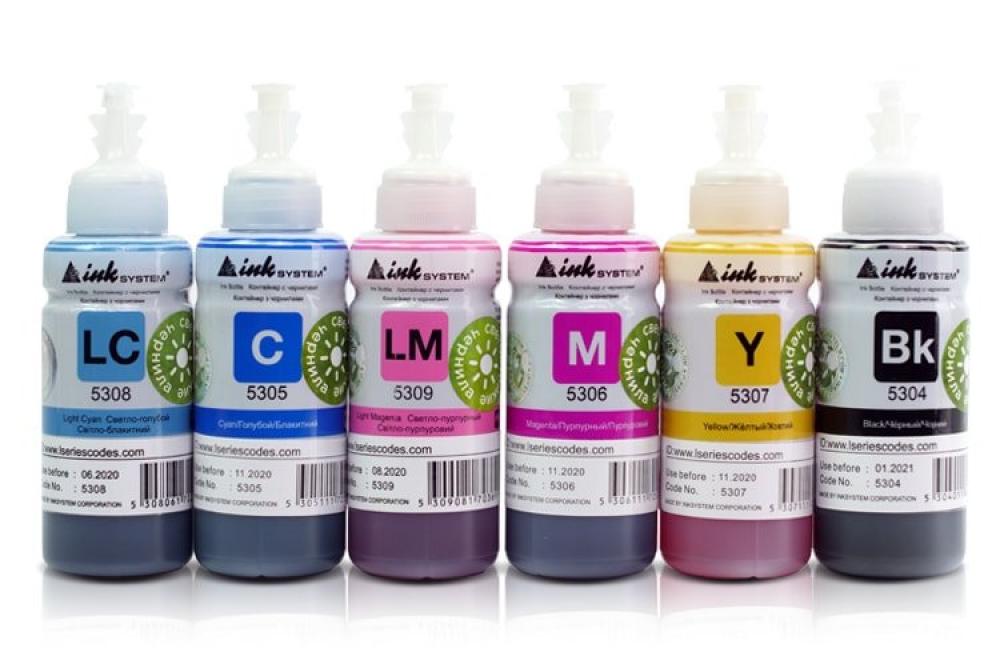 изображение Светостойкие чернила INKSYSTEM для фотопечати 6 цветов (100 ml) - изображение 1